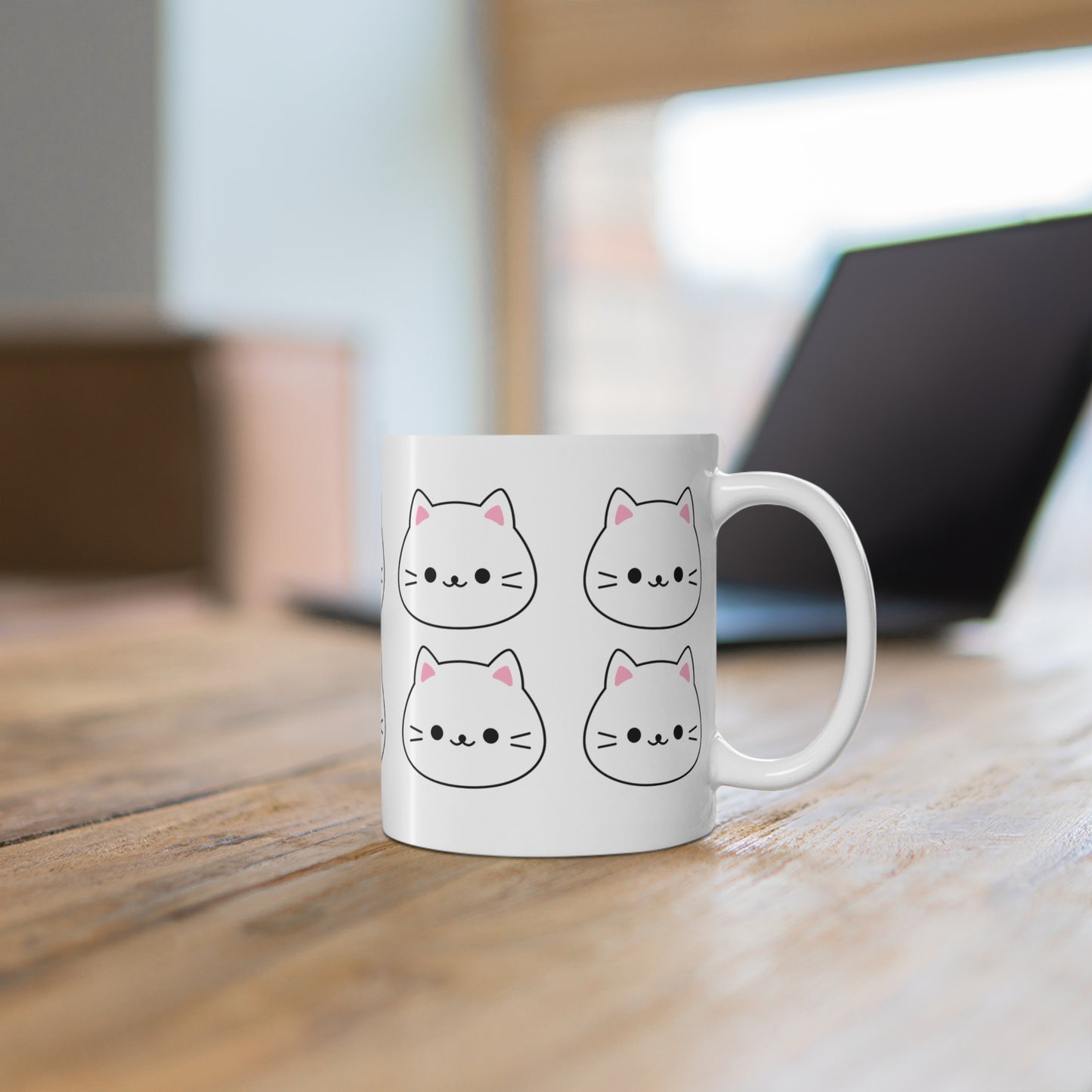 Ceramic Mug - Cute Kitten Design - Perfect Cat Lover Gift - 11oz