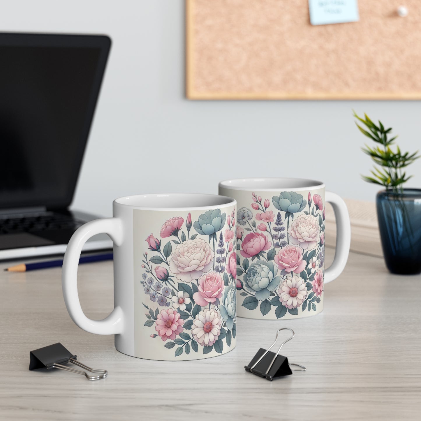 Elegant Floral Ceramic Mug - Perfect for Coffee, Tea & Gifting