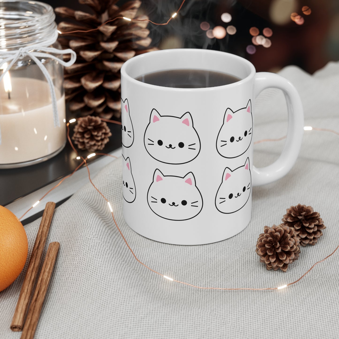 Ceramic Mug - Cute Kitten Design - Perfect Cat Lover Gift - 11oz