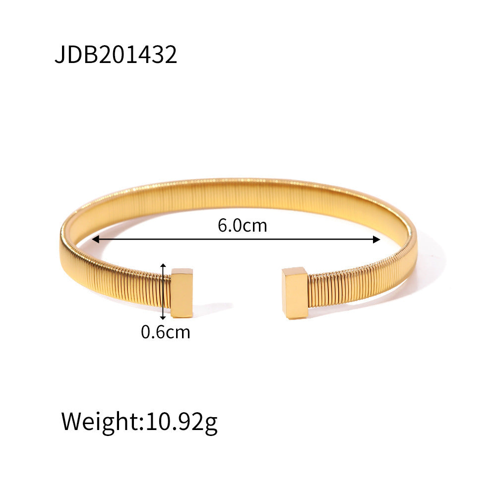 Simple Fashion Versatile Design Stainless Steel Non-fading 18K Gold Bracelet